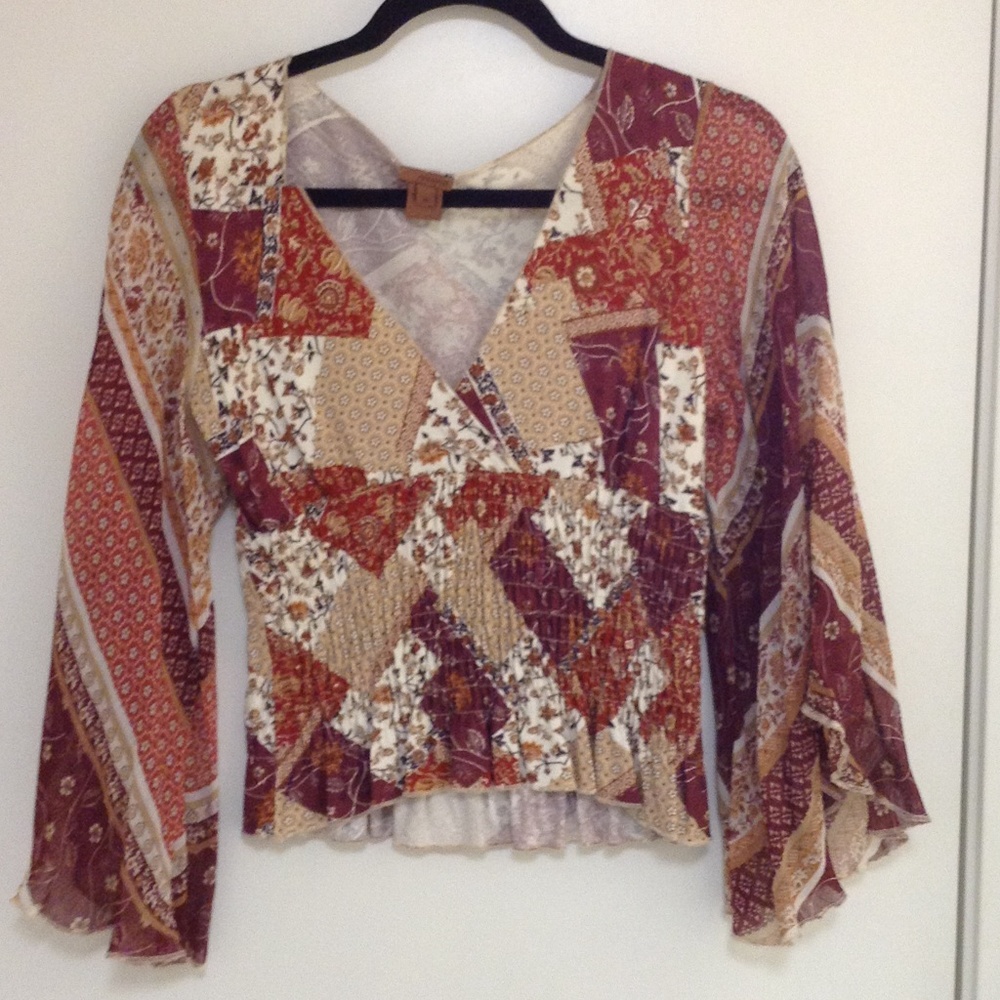 Retro 70's Bohemian Style Blouse
